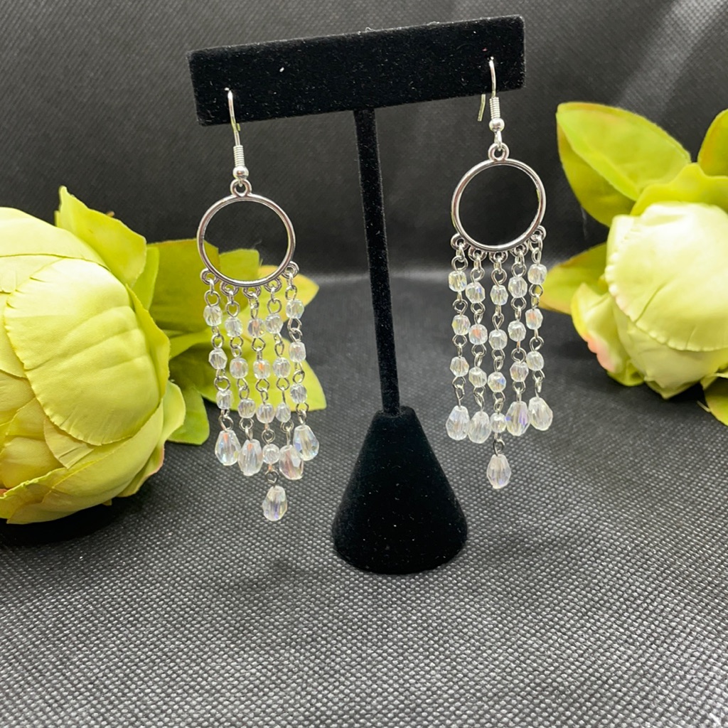 While Dazzling Post Earrings